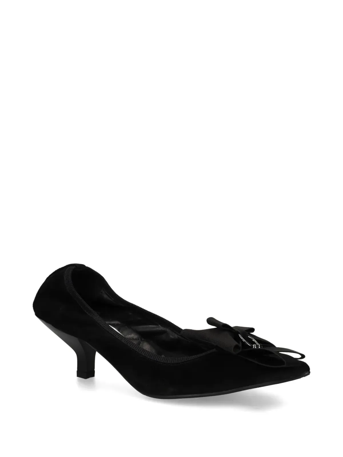 Ras bow-detail kitten-heel pumps - Neutrals - 画像2