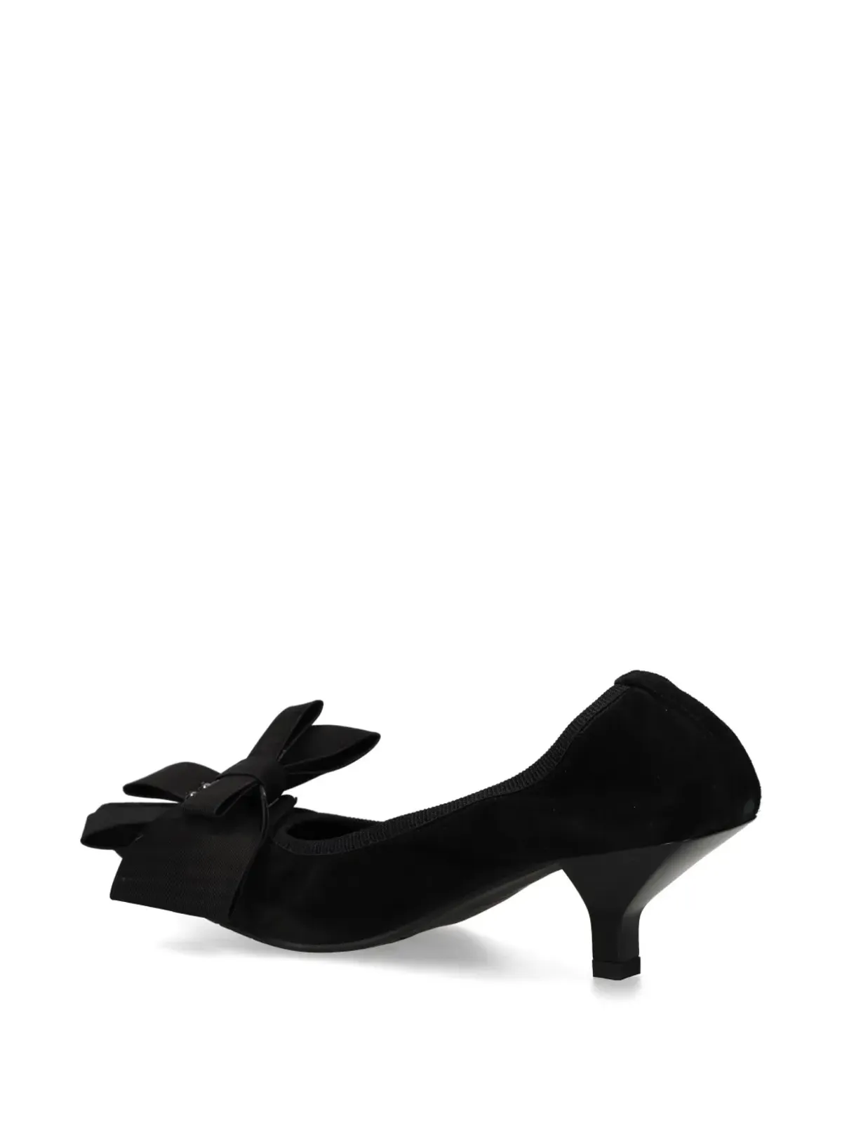 Ras bow-detail kitten-heel pumps - Neutrals - 画像4