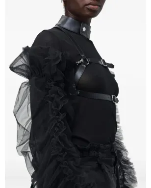 Noir Kei Ninomiya ruffled harness - Black - サムネイル5