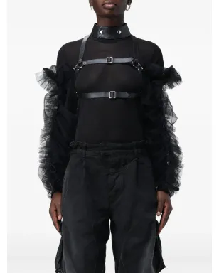 Noir Kei Ninomiya ruffled harness - Black - サムネイル2