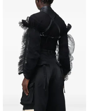 Noir Kei Ninomiya ruffled harness - Black - サムネイル4