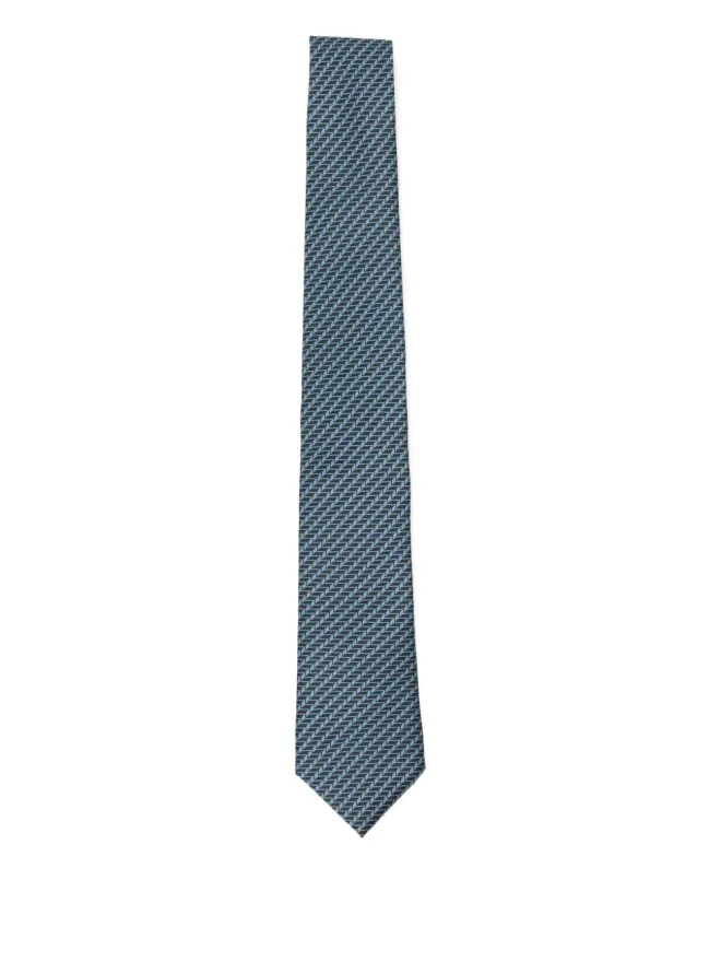 Giorgio Armani Giorgio Armani 幾何学模様のネクタイ ブルーの商品画像