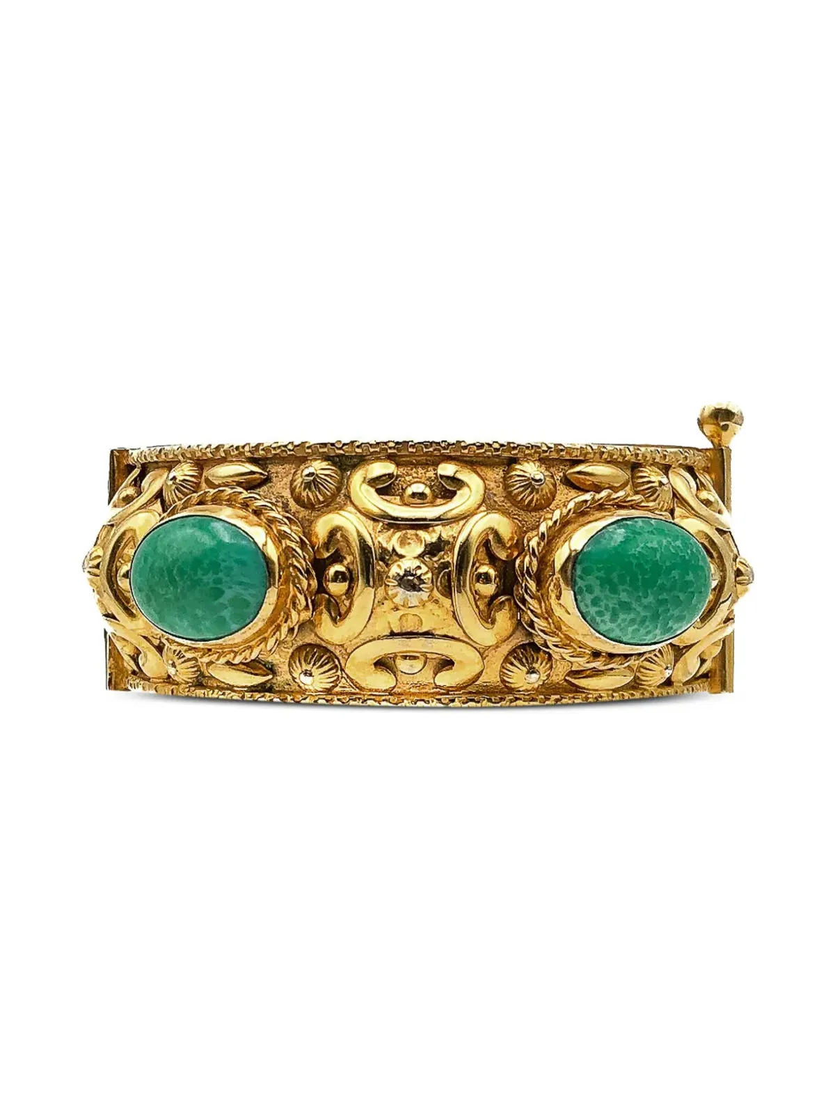 Jennifer Gibson Jewellery 1970年代 レポース カボション バングル - ゴールド - 画像2