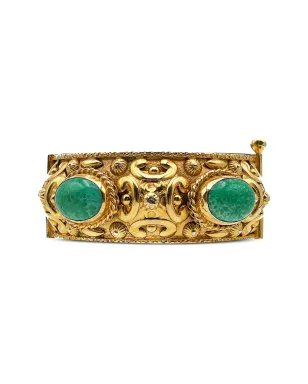 Jennifer Gibson Jewellery 1970年代 レポース カボション バングル - ゴールド - サムネイル2