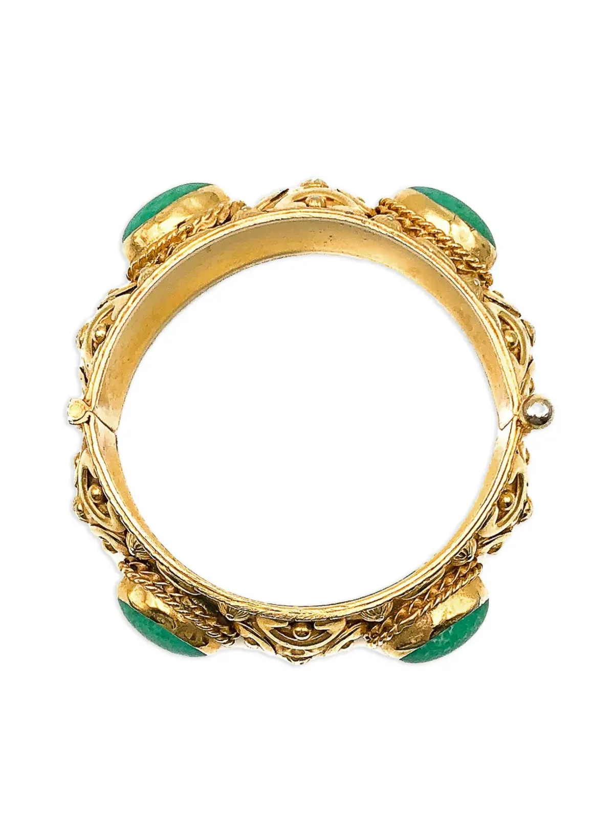 Jennifer Gibson Jewellery 1970年代 レポース カボション バングル - ゴールド - 画像3