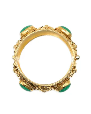 Jennifer Gibson Jewellery 1970年代 レポース カボション バングル - ゴールド - サムネイル3