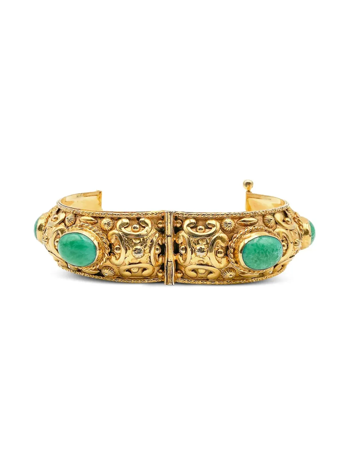 Jennifer Gibson Jewellery 1970年代 レポース カボション バングル - ゴールド - 画像4