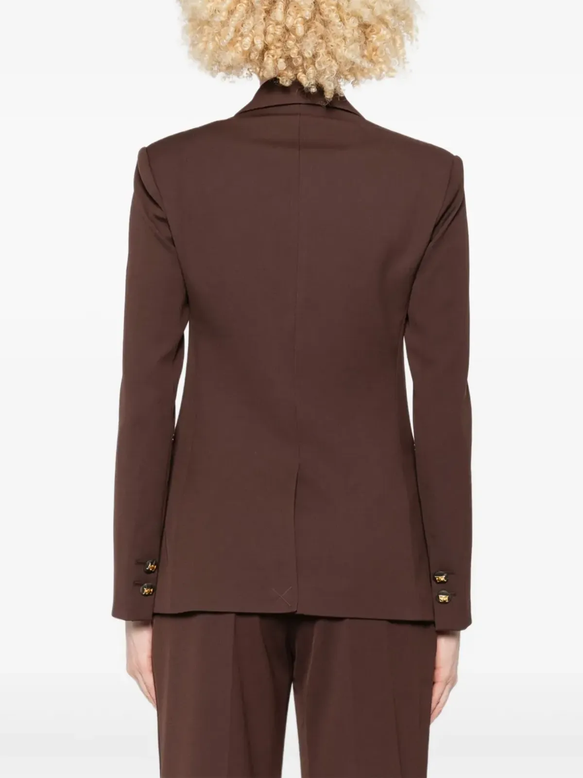 Elisabetta Franchi シングルボタンポケットジャケット ブラウン - 画像4