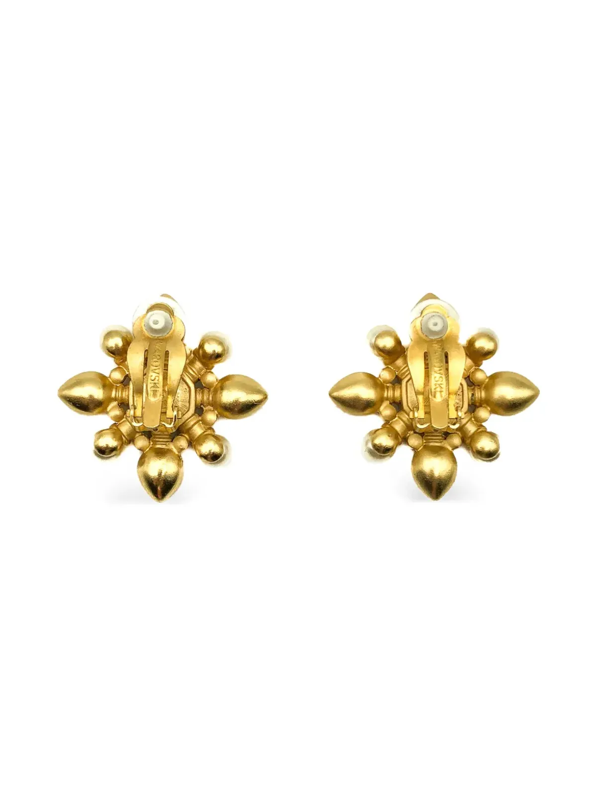 Jennifer Gibson Jewellery 1980年代 Swarovski 十字架型 トパーズ・シトリン イヤリング - 画像2