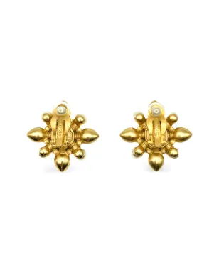 Jennifer Gibson Jewellery 1980年代 Swarovski 十字架型 トパーズ・シトリン イヤリング - サムネイル2