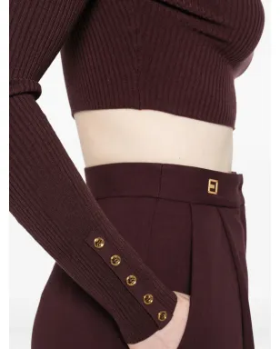 Elisabetta Franchi リブ編みクロップトップ - サムネイル5