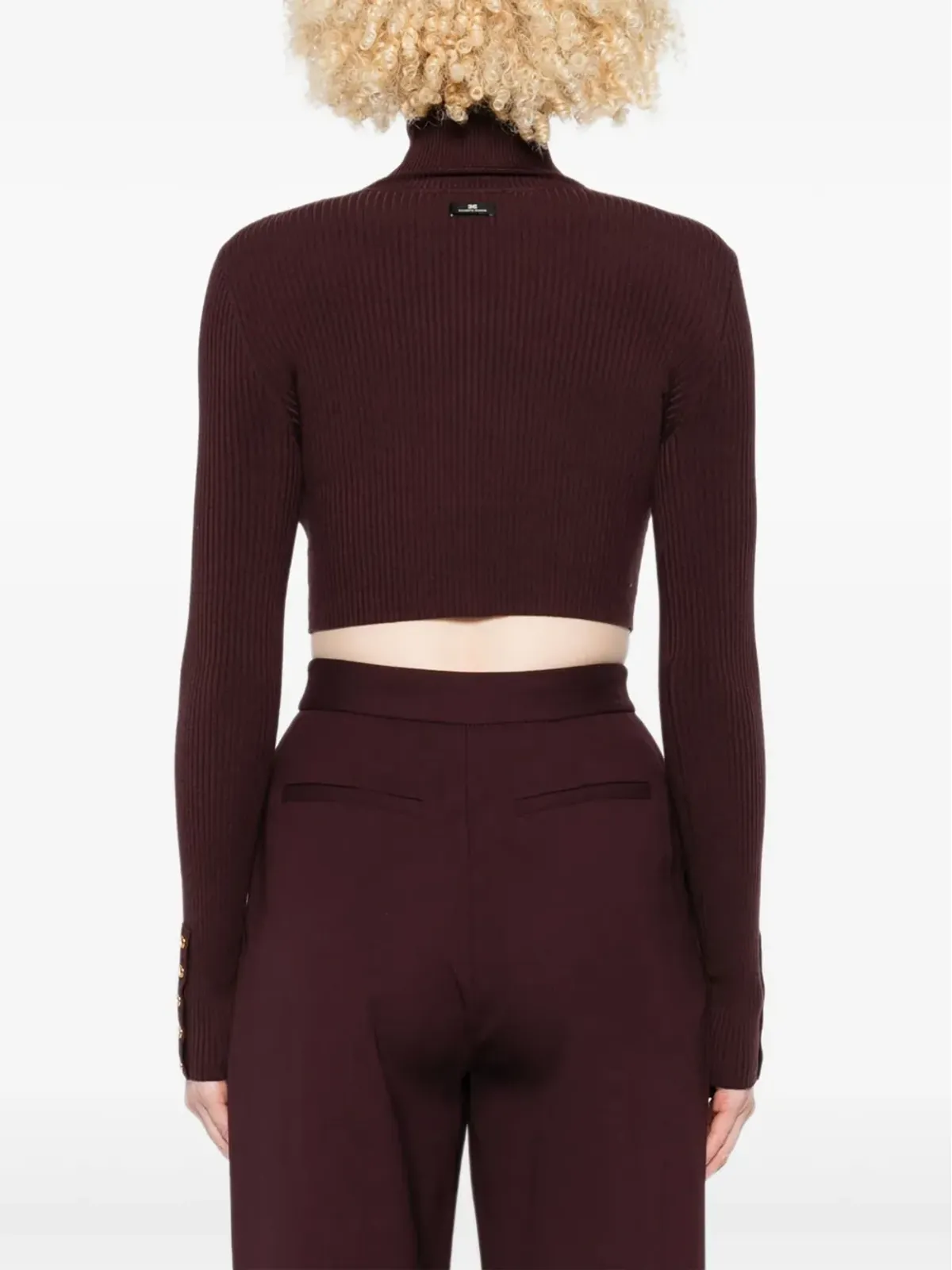 Elisabetta Franchi リブ編みクロップトップ - 画像4