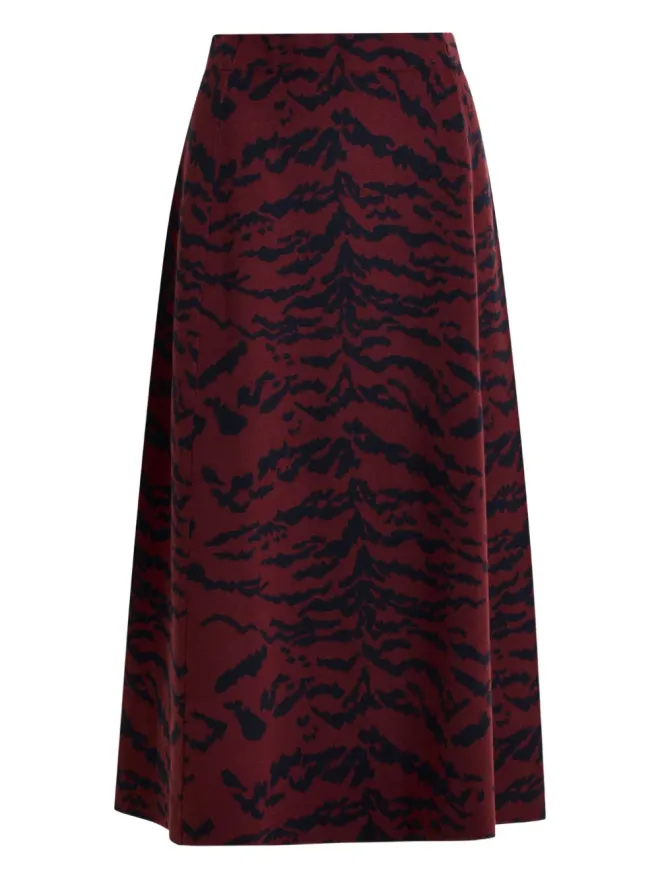 Essentiel Antwerp Essentiel Antwerp タイガープリント ミディスカートの商品画像