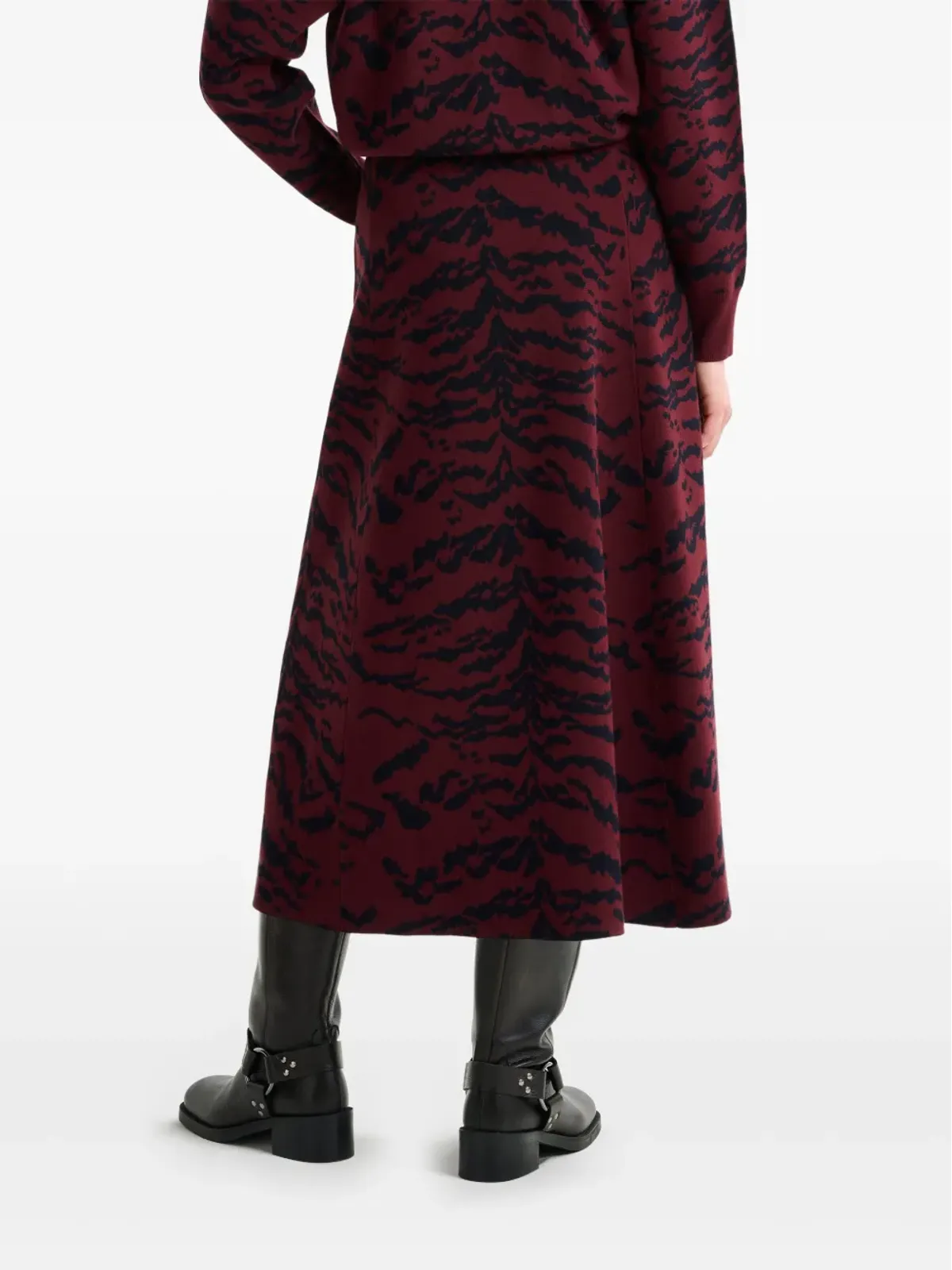 Essentiel Antwerp タイガープリント ミディスカート - 画像3