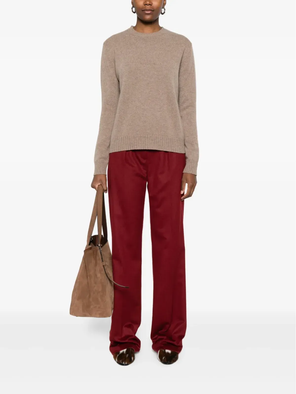 Max Mara ラウンドネック カシミヤセーター - ブラウン - 画像2