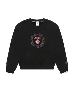 A BATHING APE® camouflage-embroidered sweatshirt - Black - サムネイル1