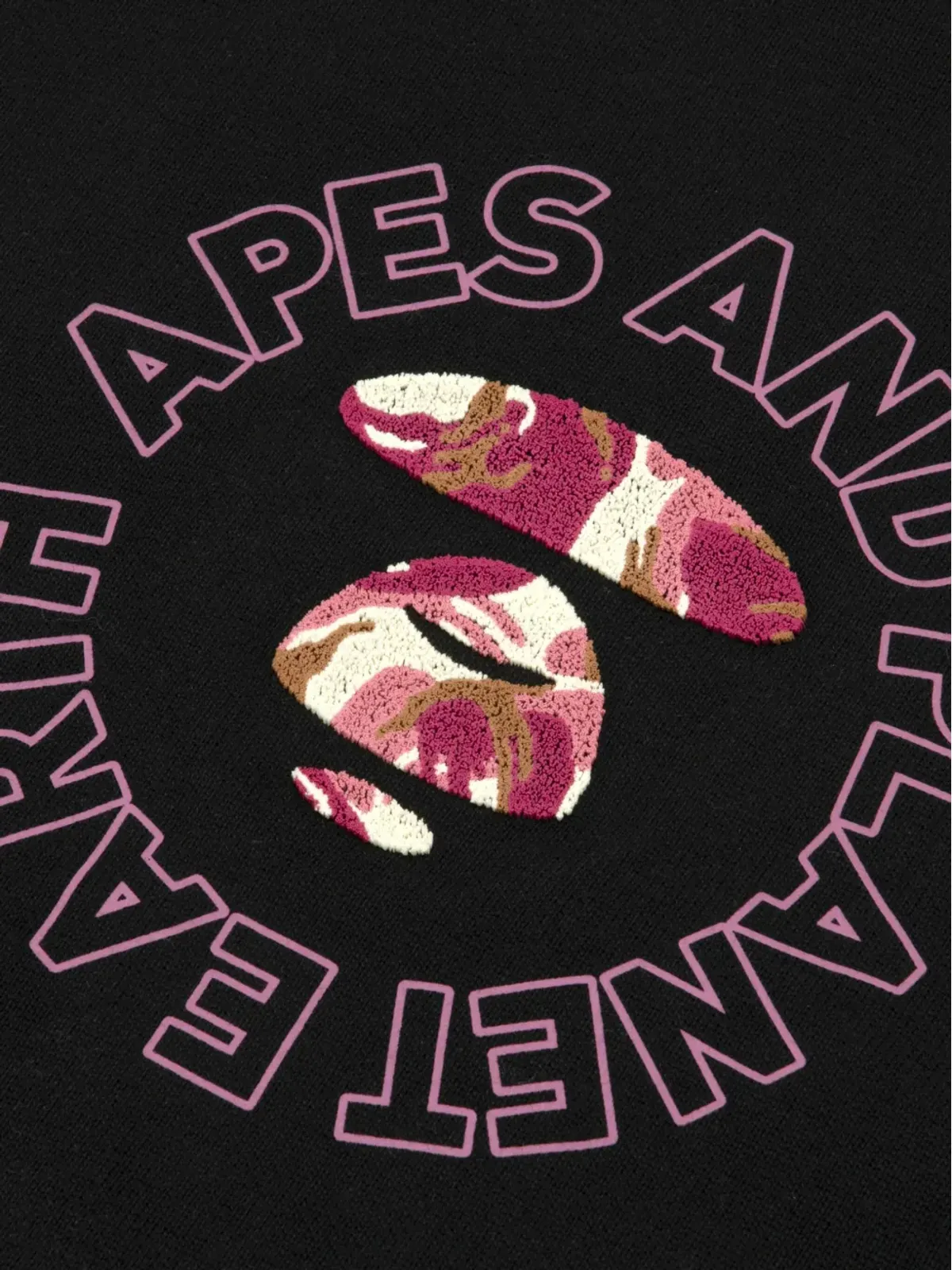 A BATHING APE® camouflage-embroidered sweatshirt - Black - 画像3
