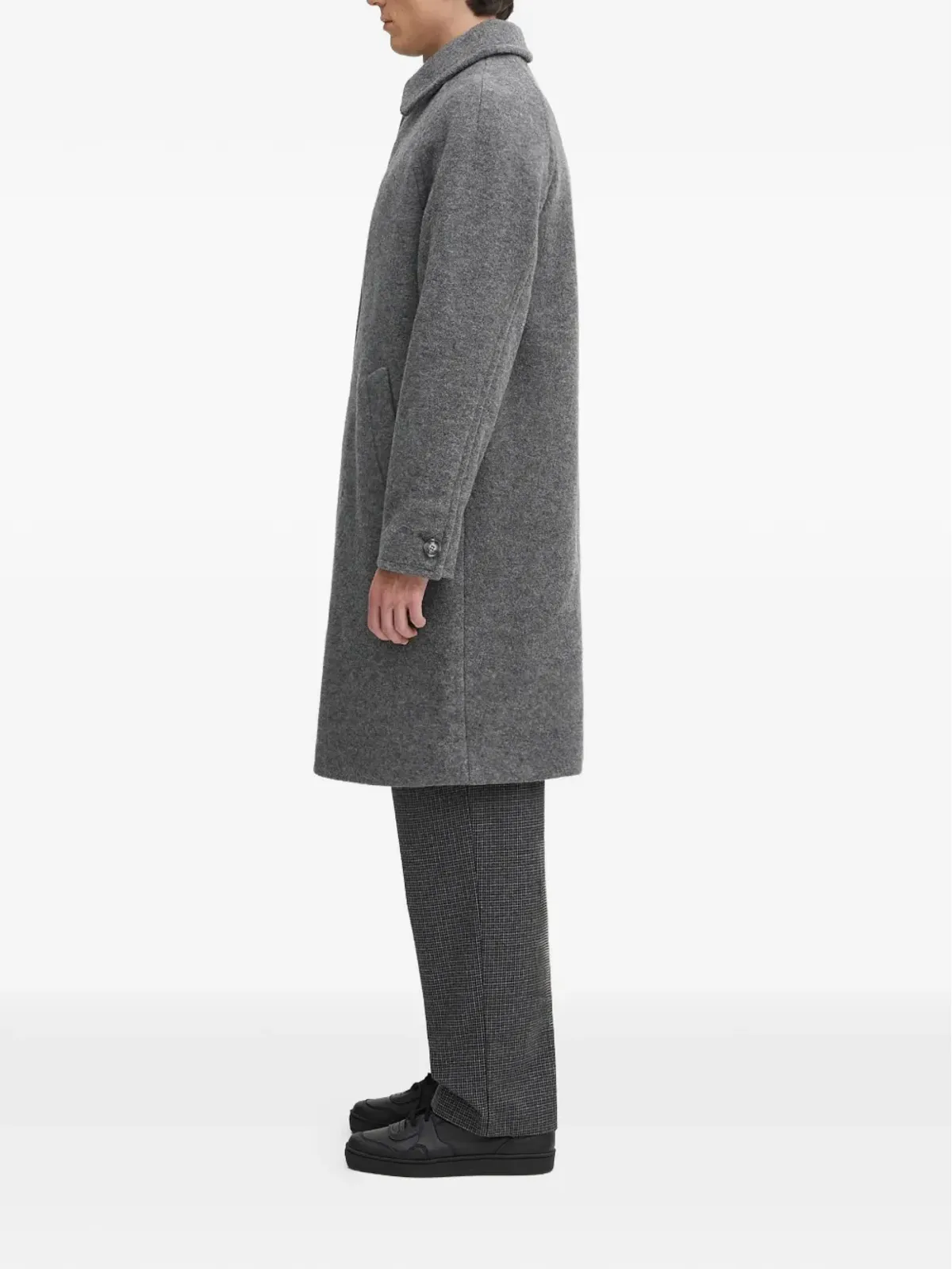 A.P.C. ボタン留めカラーコート（グレー） - 画像3