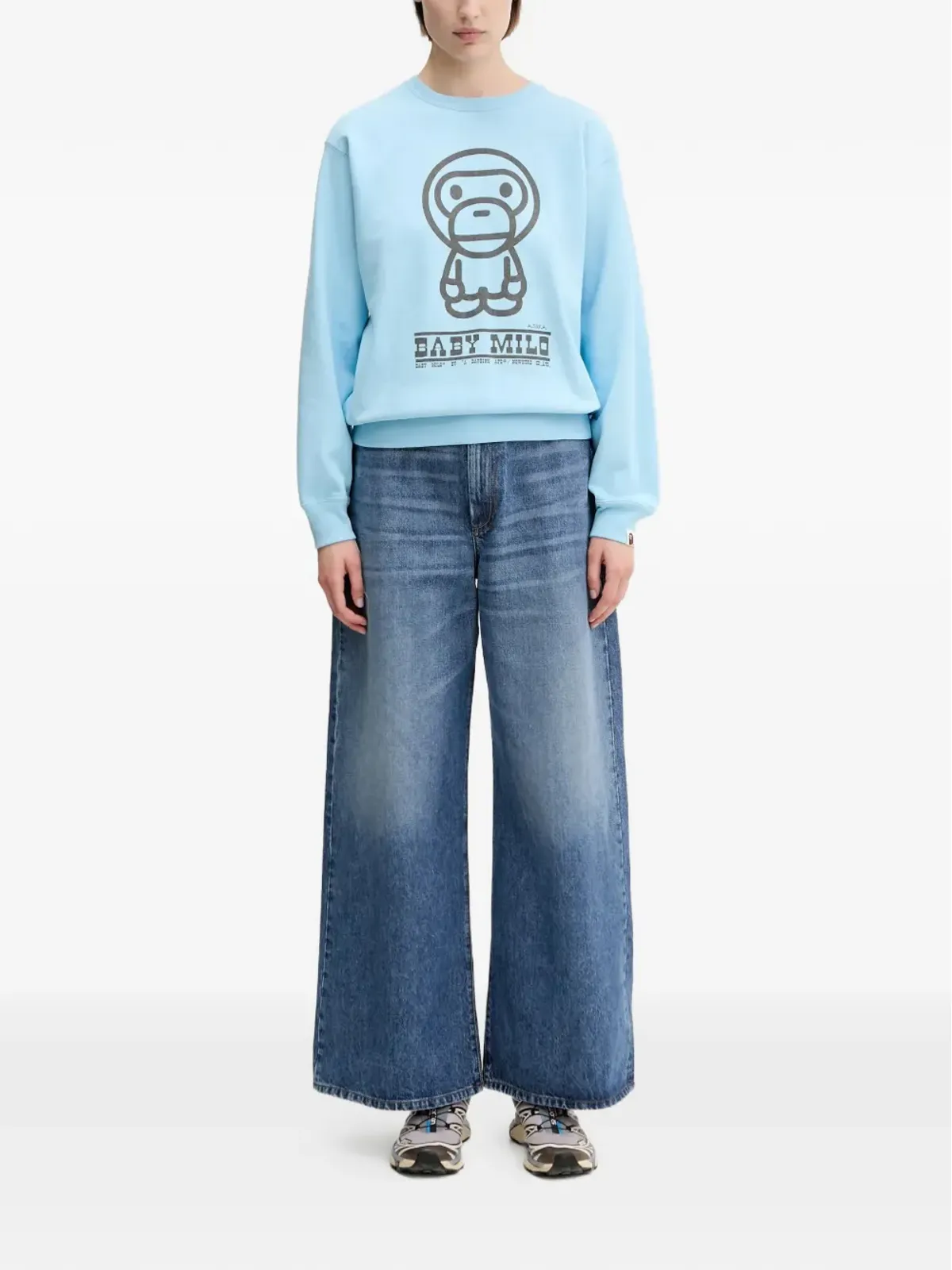 A BATHING APE® Baby Milo Volume クルーネック スウェットシャツ - Blue - 画像2