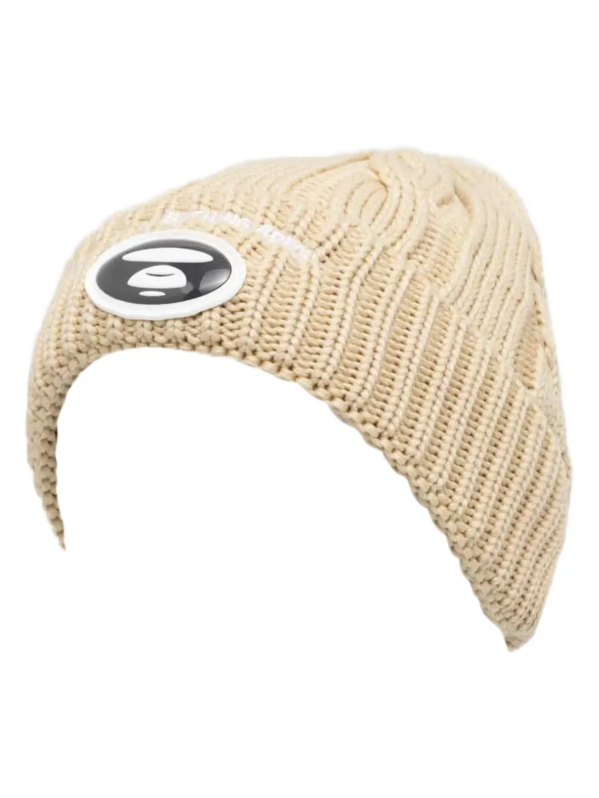 A BATHING APE® ケーブルニット ロゴパッチ ビーニー - 画像2