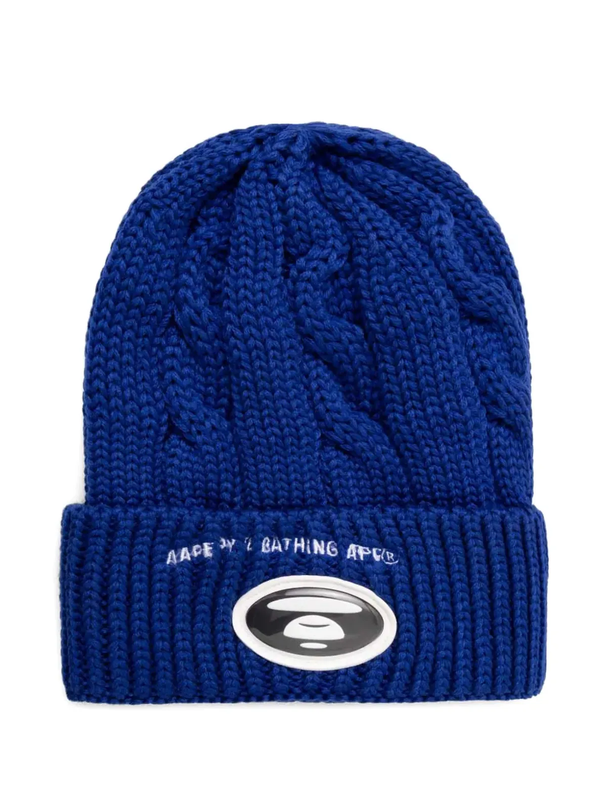 A BATHING APE® ケーブルニット ロゴビーニー - 画像1