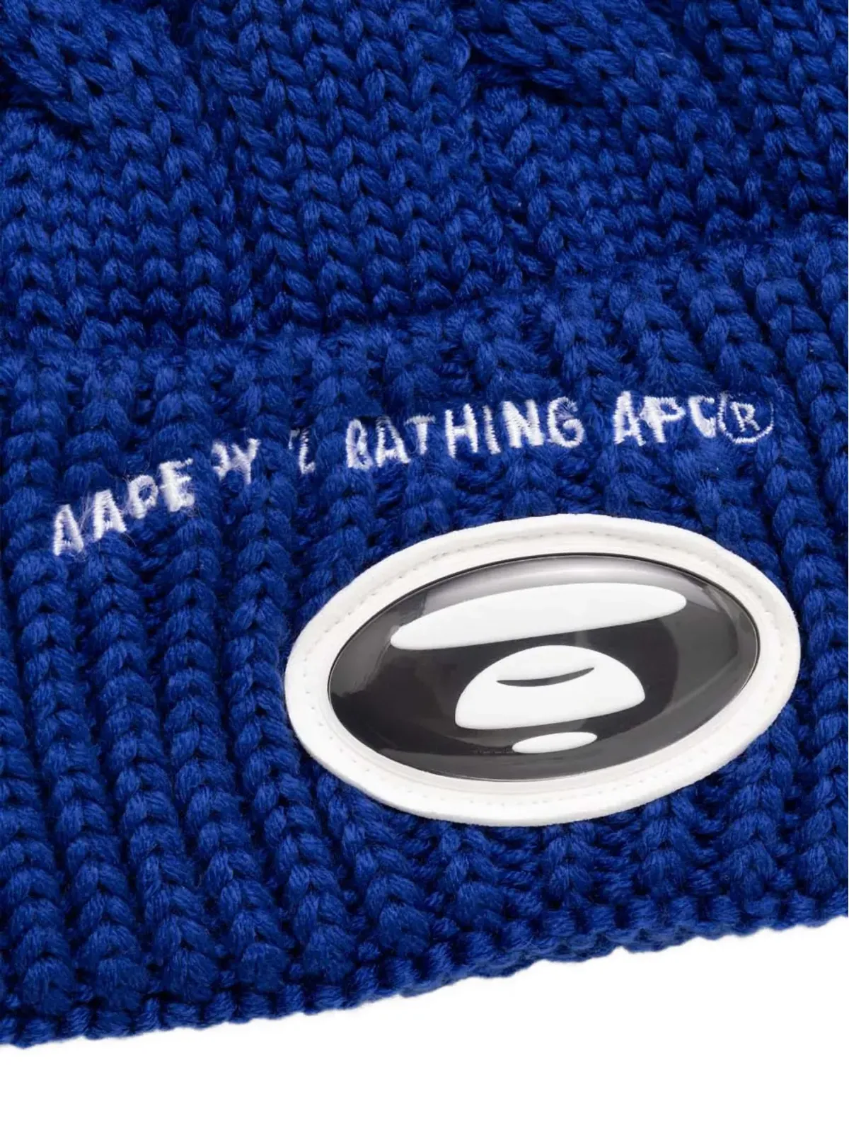 A BATHING APE® ケーブルニット ロゴビーニー - 画像3