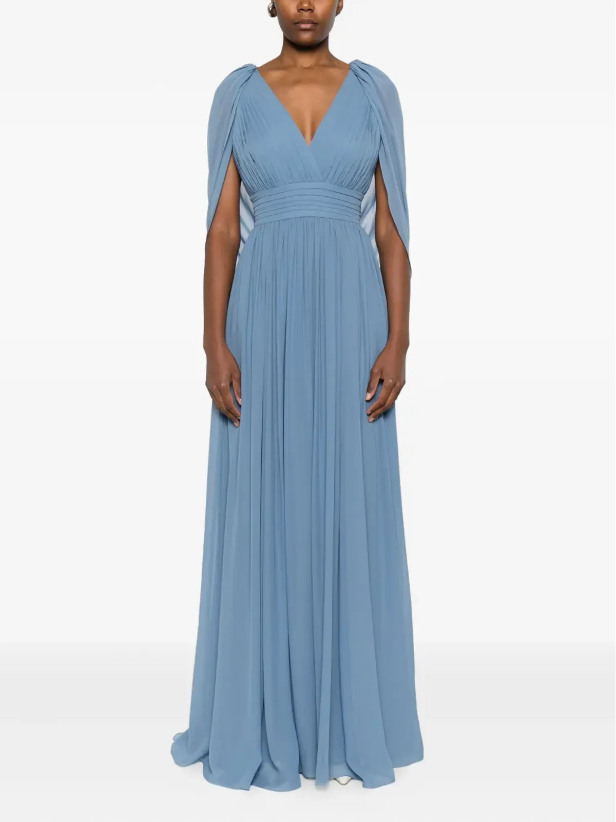 Elie Saab ドレープVネック マキシドレス - 画像2