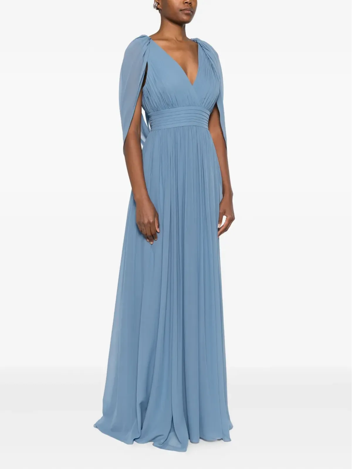 Elie Saab ドレープVネック マキシドレス - 画像3
