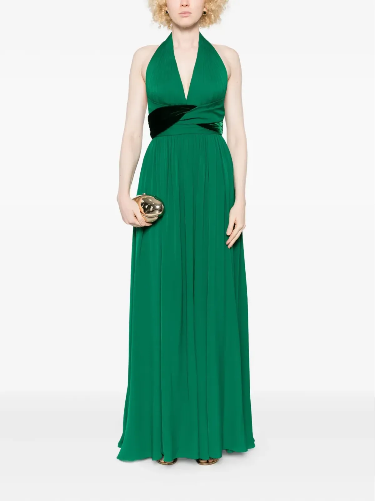 Elie Saab Vネック Aライン マキシドレス - 画像2
