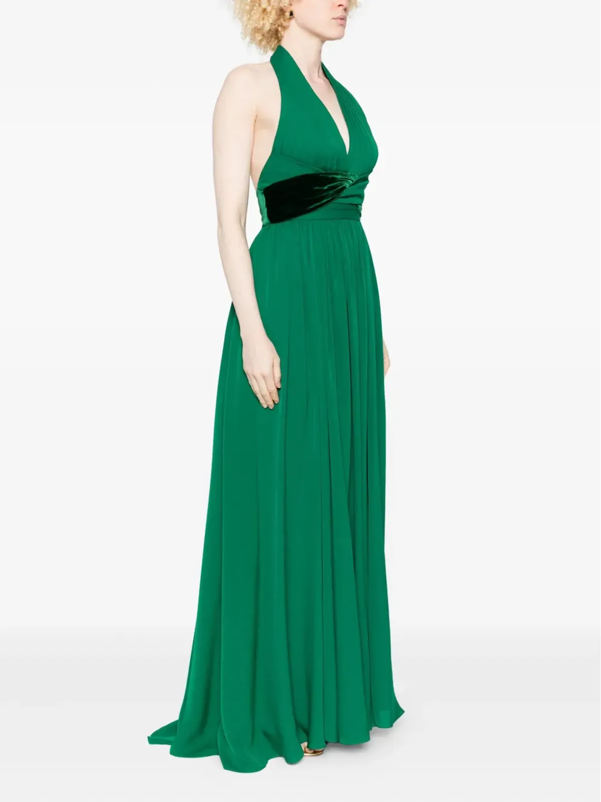 Elie Saab Vネック Aライン マキシドレス - 画像3