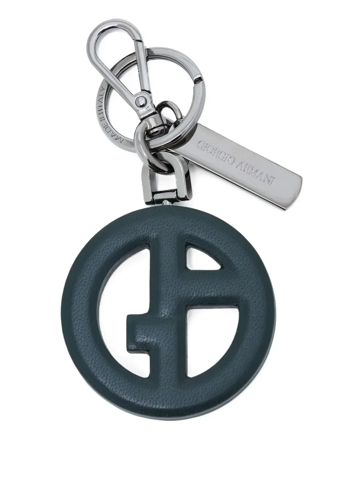 Giorgio Armani GA ロゴ レザー キーリング - 画像1