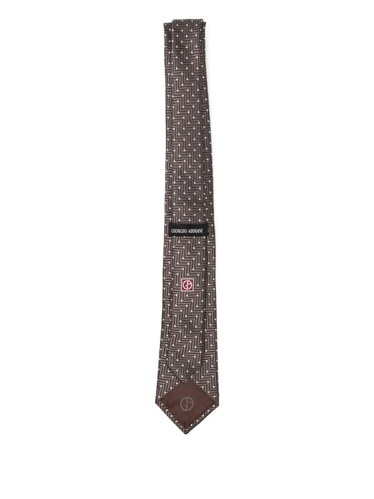 Giorgio Armani 幾何学柄シルクタイ - 画像2