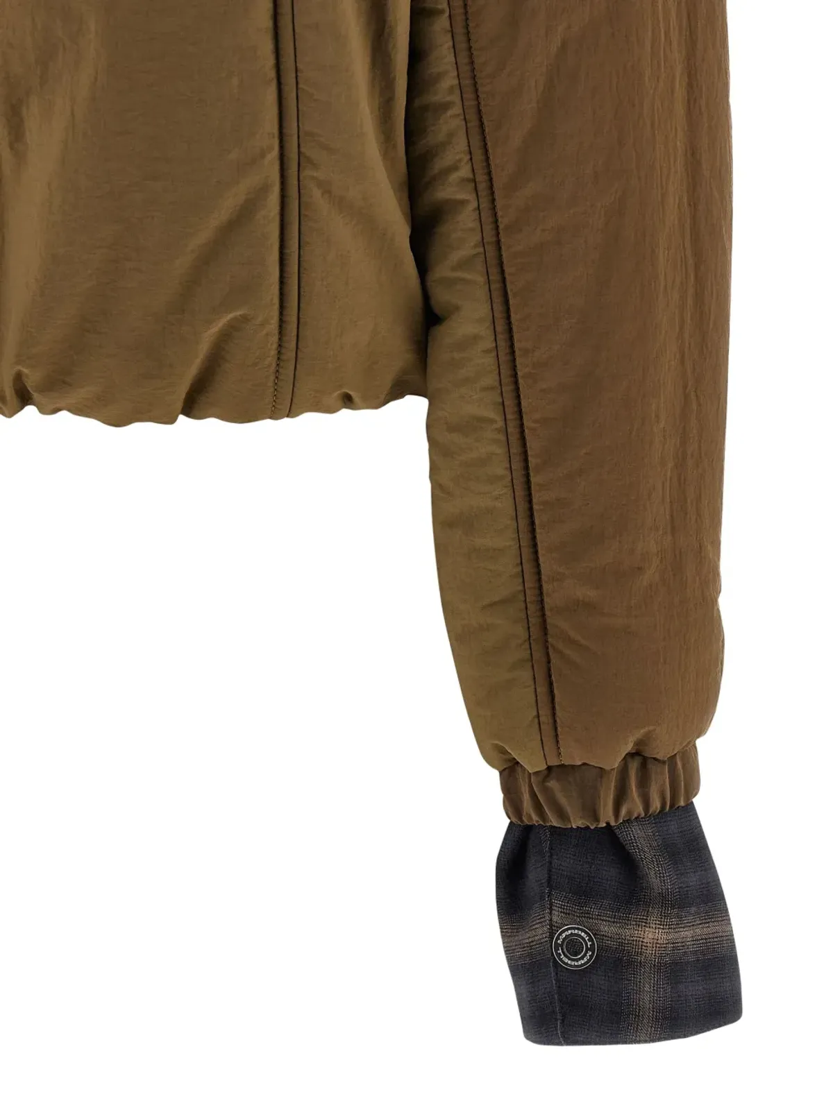 MARBELL Kristen padded check-detail jacket - Brown - 画像4