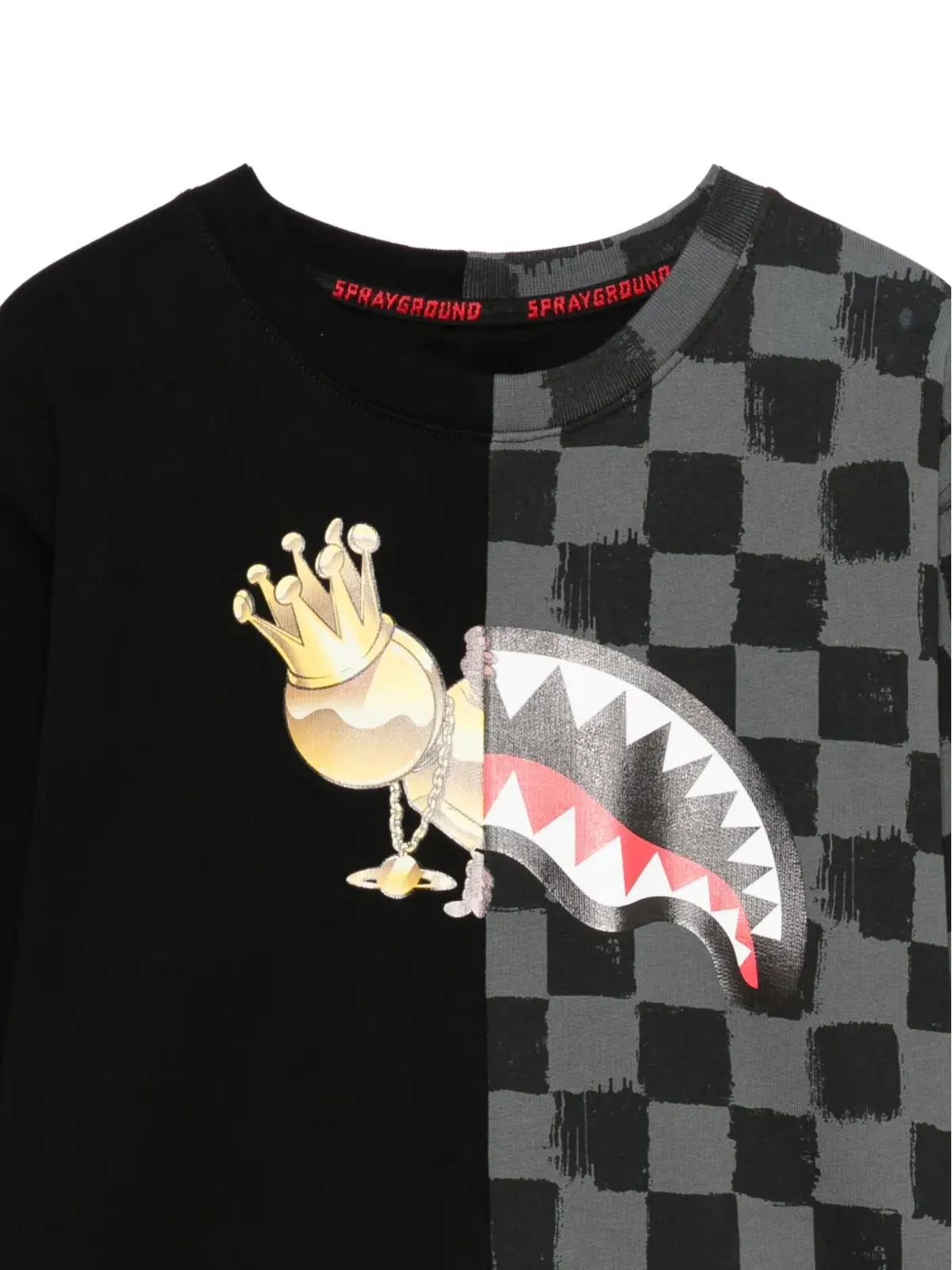 sprayground kid チェッカーボード柄スウェットシャツ - 画像3