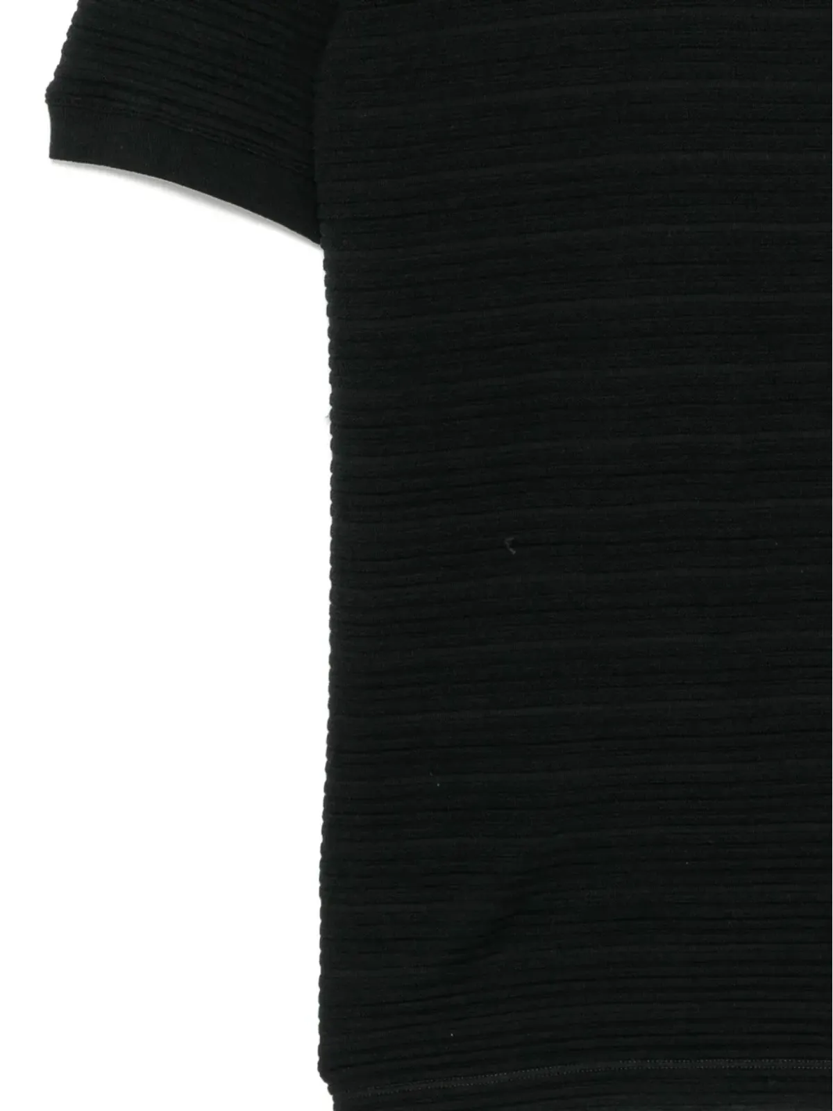 Giorgio Armani ストライプウールのTシャツ ブラック - 画像3