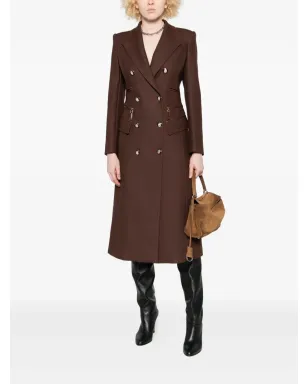 Elisabetta Franchi ダブルブレスト レザー・トリム コート - サムネイル2