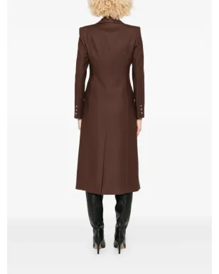 Elisabetta Franchi ダブルブレスト レザー・トリム コート - サムネイル4