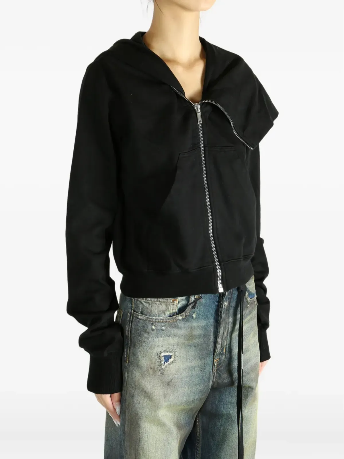 Rick Owens DRKSHDW フード付きジップアップカーディガン - 画像3