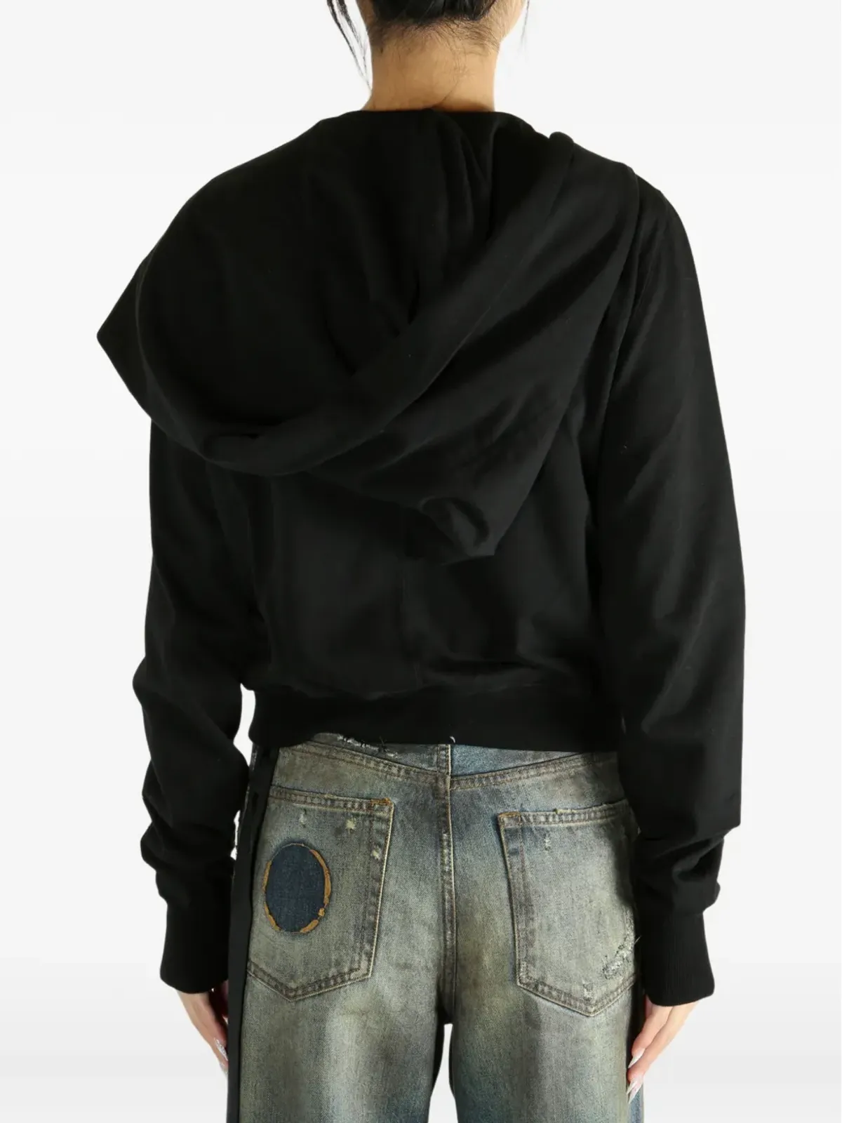 Rick Owens DRKSHDW フード付きジップアップカーディガン - 画像4