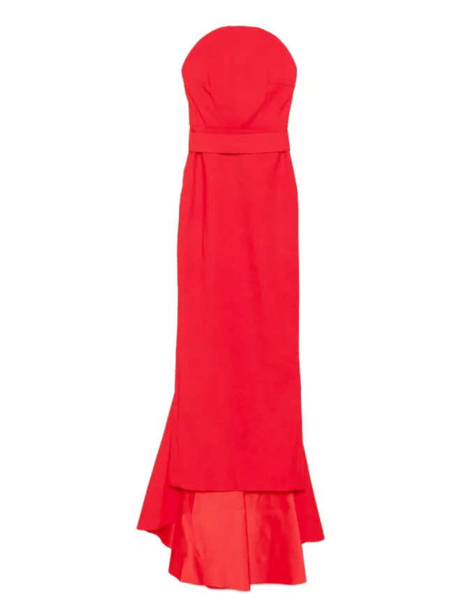 SOLACE London Solace London シトラ ベルト付きフィッシュテールマキシドレス - レッドの商品画像