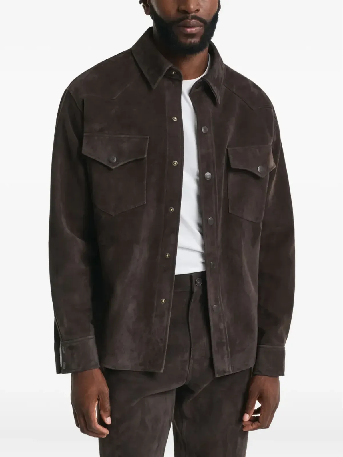 GANT 240 Mulberry Street ロデオスウェード ダブルポケット シャツ - 画像2