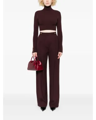 Elisabetta Franchi プリーツフロントパンツ - レッド - サムネイル2