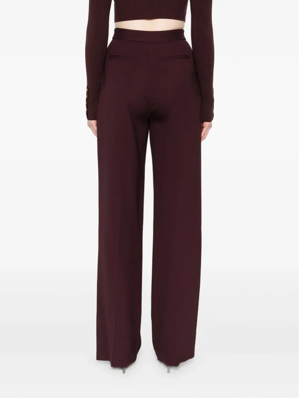 Elisabetta Franchi プリーツフロントパンツ - レッド - 画像4