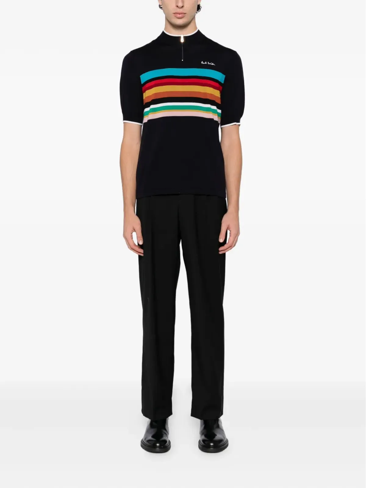 Paul Smith ロゴ刺繍ストライプトップ - 画像2