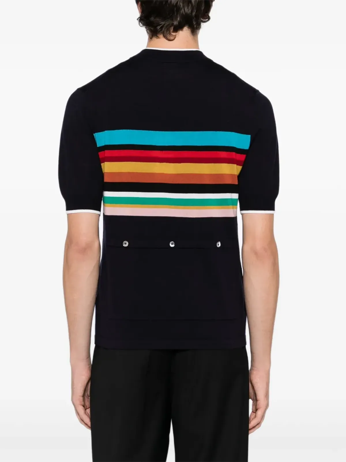 Paul Smith ロゴ刺繍ストライプトップ - 画像3