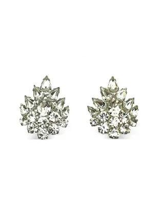 Jennifer Gibson Jewellery 1980年代 クリスタルクラスター イヤリング - サムネイル1