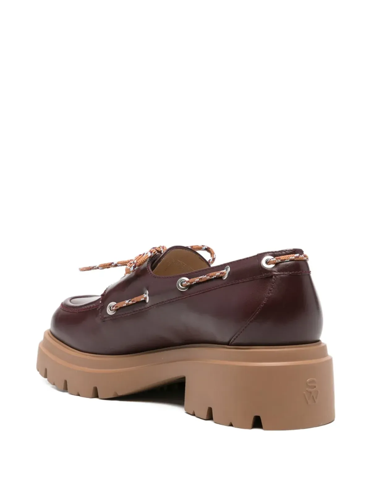 Stuart Weitzman チャンクレザー ボートシューズ - 画像3