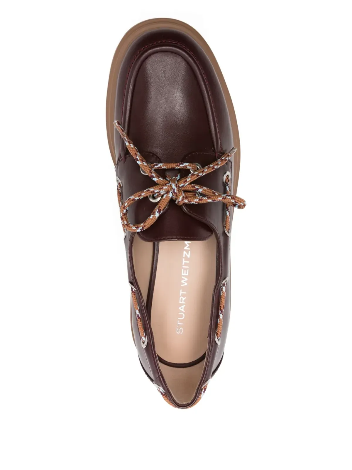 Stuart Weitzman チャンクレザー ボートシューズ - 画像4