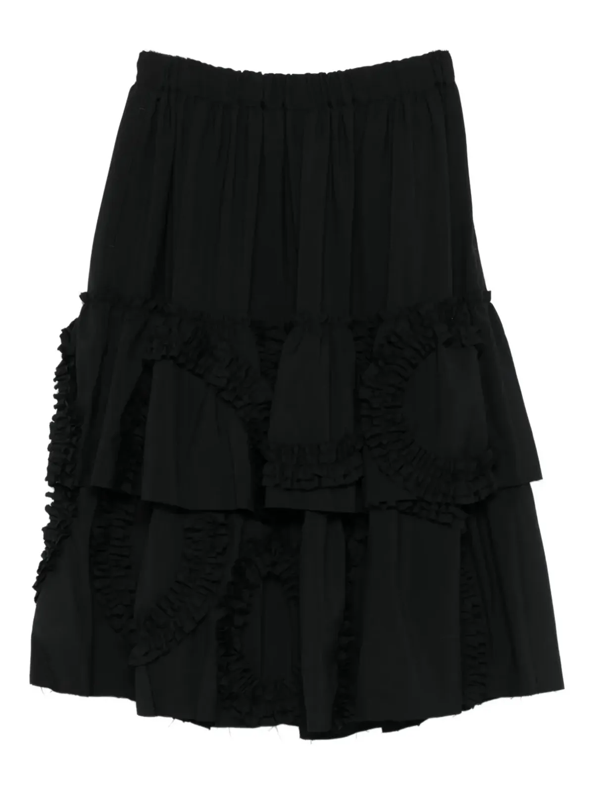 Black Comme Des Garçons ラッフルティアード・ミディスカート - 画像2