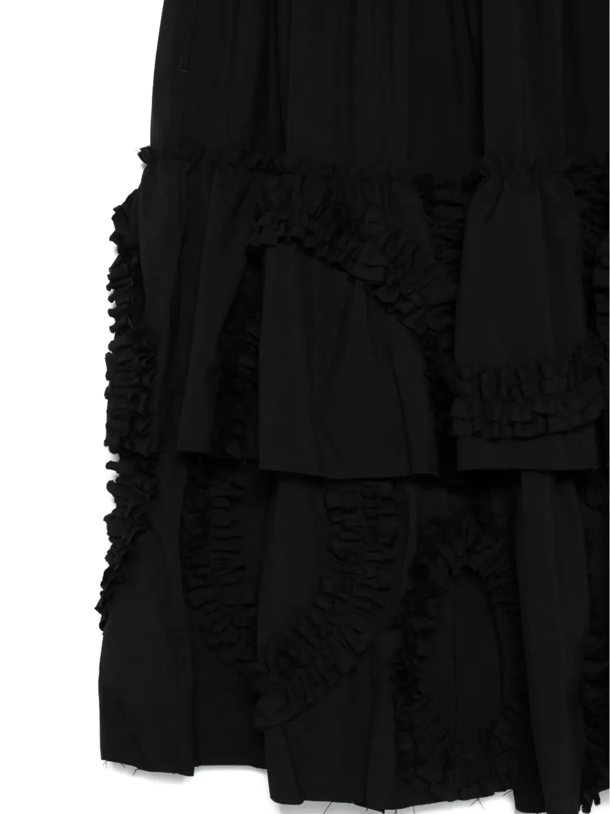 Black Comme Des Garçons ラッフルティアード・ミディスカート - 画像3